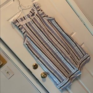 Lightly worn sharagano linen dress w/ back detail